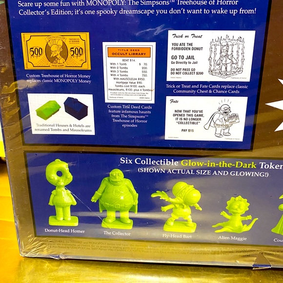 MONOPOLY THE SIMPSONS TREEHOUSE OF HORROR COLLECTOR’S EDITION 2005 NEW SEALED - Picture 6 of 16